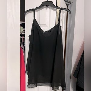Torrid black chiffon tank top. Size 1X